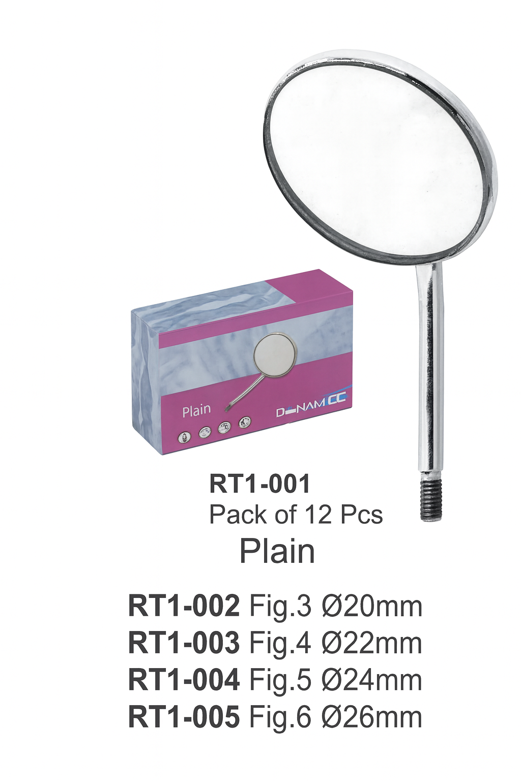 **SEO Uyumlu Başlık:** Diş Hekimliği Ayna Başı – Paslanmaz Çelik Dental Muayene Aynası Başlığı (Çeşitli Çap Seçenekleri)